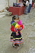 Agua Calientes, National festivity celebrations, young girl in traditional costume 